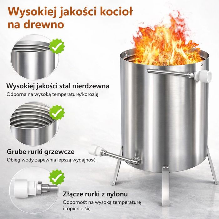 OGRZEWANIE BASENOWE NA DREWNO Węgiel Opał Część Piec Ogrzewacz Basenu