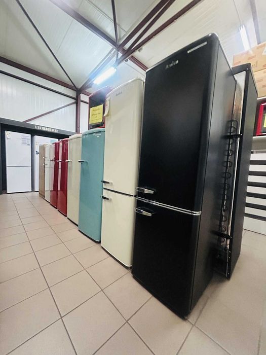 Lodówka Amica STYL RETRO Kolor: Czarny Matowy 181  cm wys. GWARANCJA