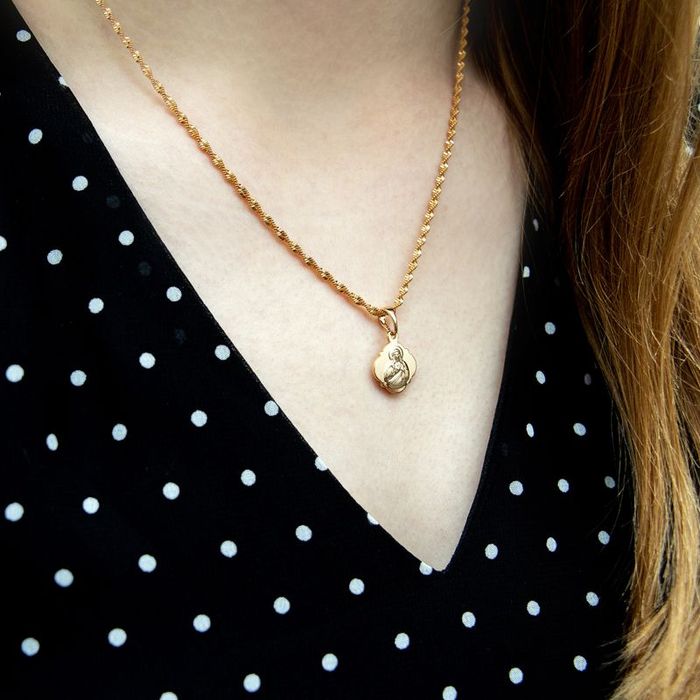 Złoty Łańcuszek Naszyjnik Medalik Szkaplerz Ze Stali Chirurgicznej Pre