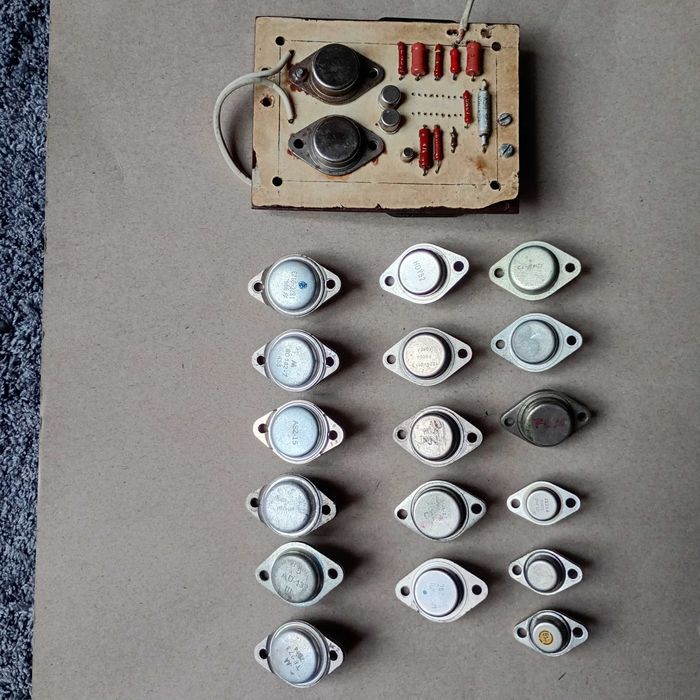 Tranzystory 2N3055, AZS15, AD132, KU612 i inne