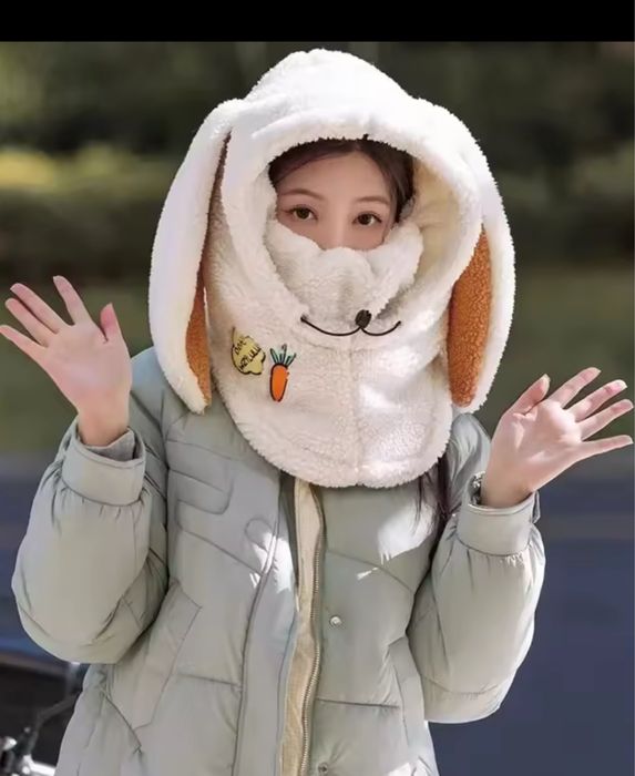 Шапка зайчик з вушками