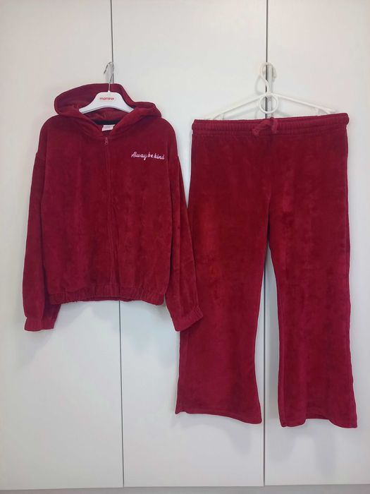 Модний спортивний костюм велюровий штани палаццо оверсайз 10-11 років