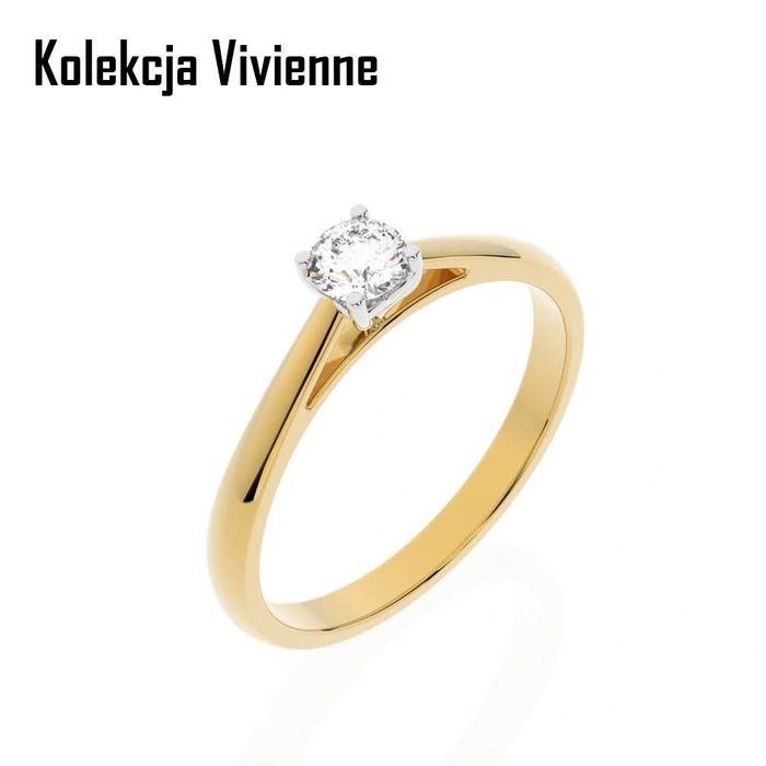Pierścionek zaręczynowy z Diamentem - SALON JUBILERSKI, DUŻY WYBÓR
