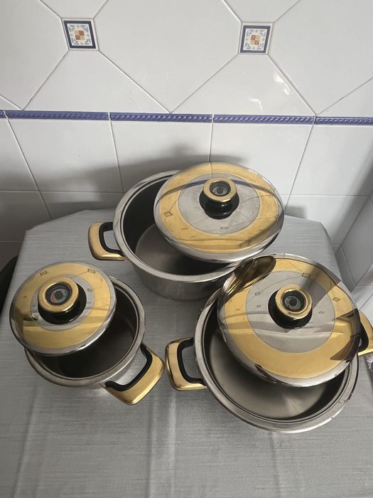 Conjunto IDEIACASA 2 tachos + caçarola c/ Termómetro