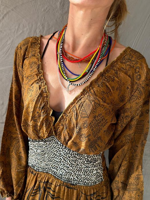 Sukienka długa boho upcykling Indie