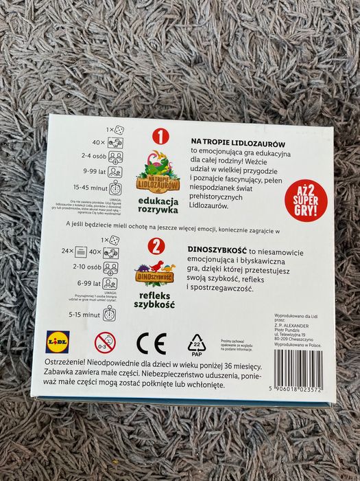 Gra dla dzieci „ Na tropie lidlozaurow i dinoszybkosc - 2 super gry