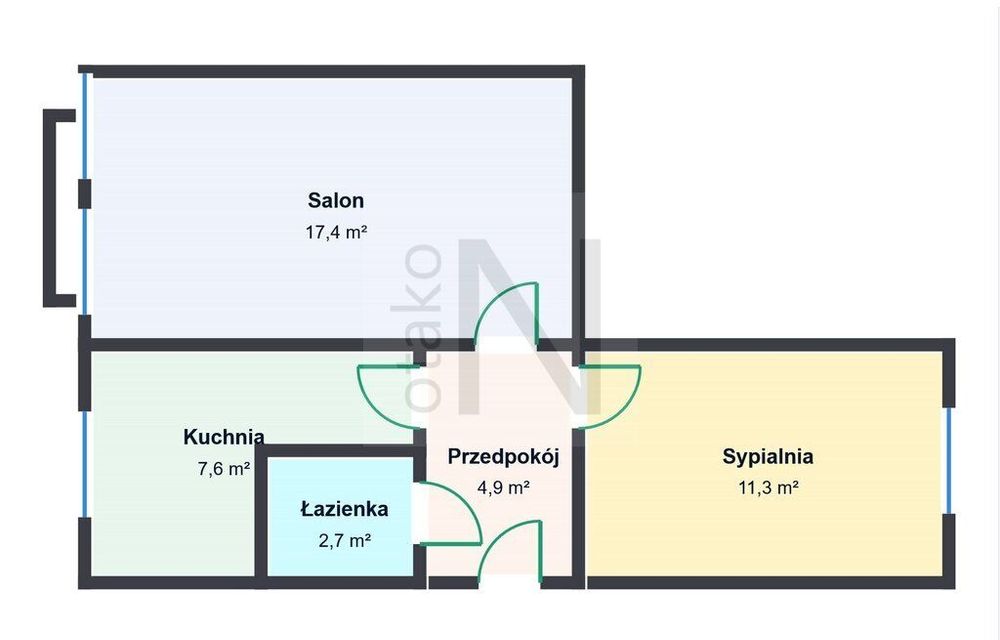 Okazja!!! 2 Pokoje z potencjałem | 60M | 2 strony | Parking