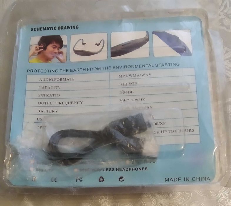 Навушники Sports MP3-FM-TF Black Stereo Blister