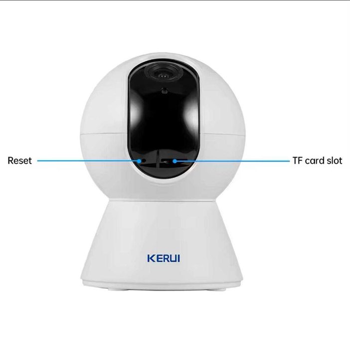 Безпровідна WiFi камера KERUI Full-HD 2MP з WIFI TUYA меню з укр мовою