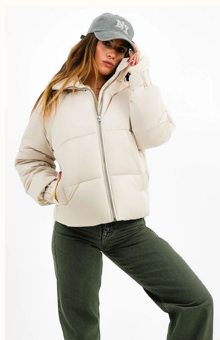 Новая женская куртка - пуховик Abercrombie & Fitch (Nylon Puffer Jacket In Light Grey) c Англии S