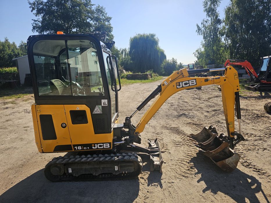 Minikoparka JCB 16C-1, 2022r, 550mth! 3 łyżki, jak 8018, ec18, kx016
