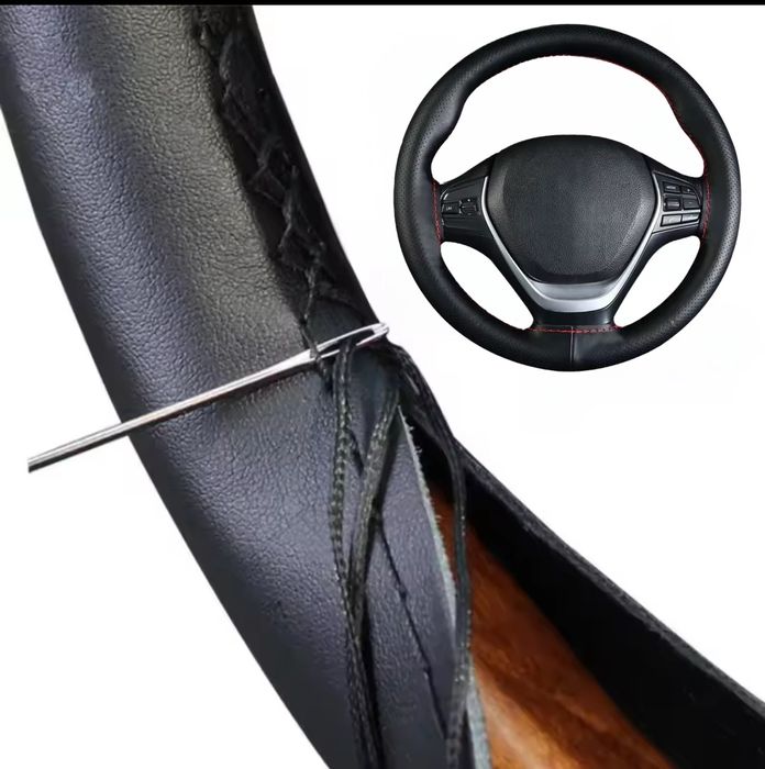 Kit Capa de Volante Cosida – Preto Discreto