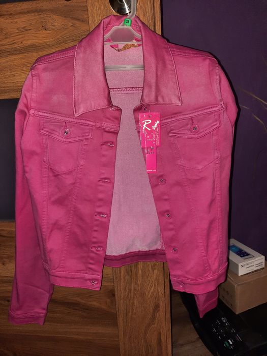 Kurtka damska jeans fuksja m