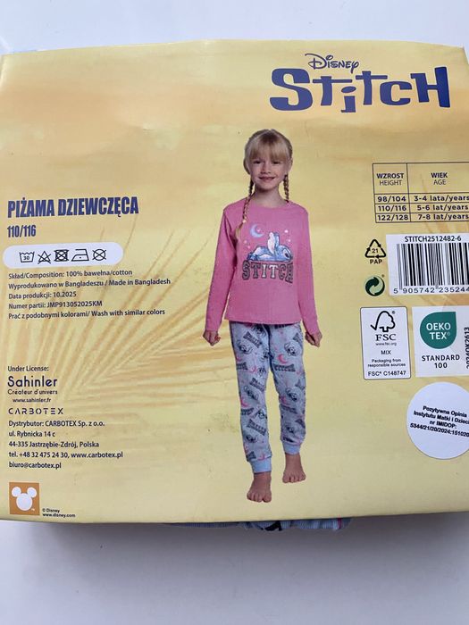 Piżamka dziewczęca STITCH