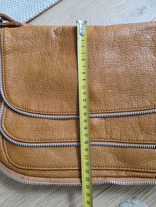 J&D Paris Torebka damska listonoszka na ramię brązowa Casual