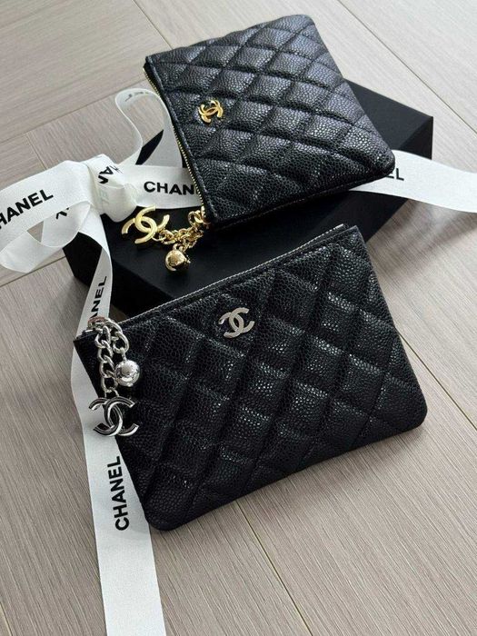 Portfel Chanel ze skóry typu caviar