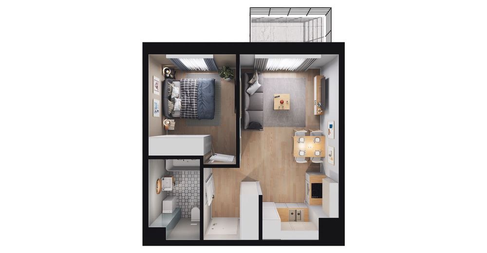 2-pokojowe mieszkanie 38m2 + balkon Bez Prowizji