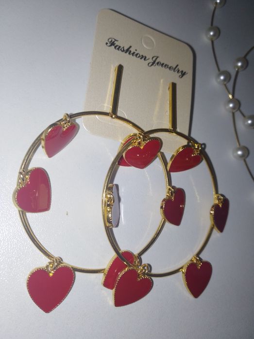 Argolas com corações NOVO