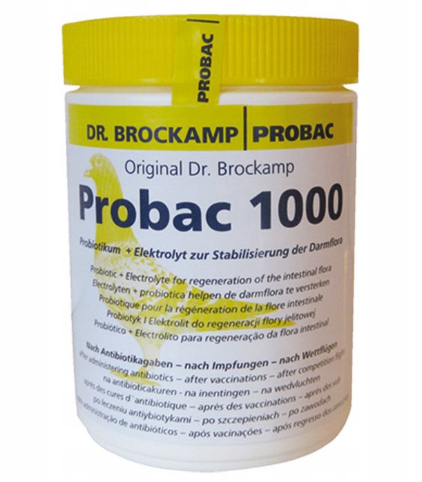 Probac 1000  Probiotyk z elektrolitem dla gołębi , gołębie 

DR. BROCKA