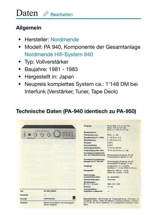 NORDMENDE vintage - mini wieża audio