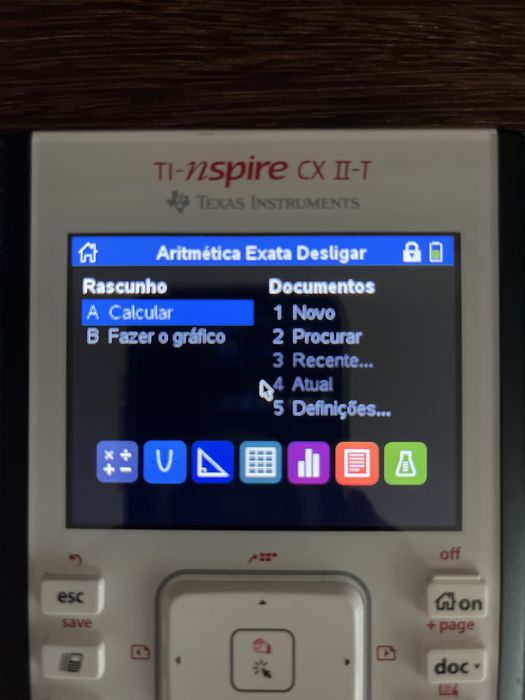 Nova calculadora gráfica ti-nspire cx II-T