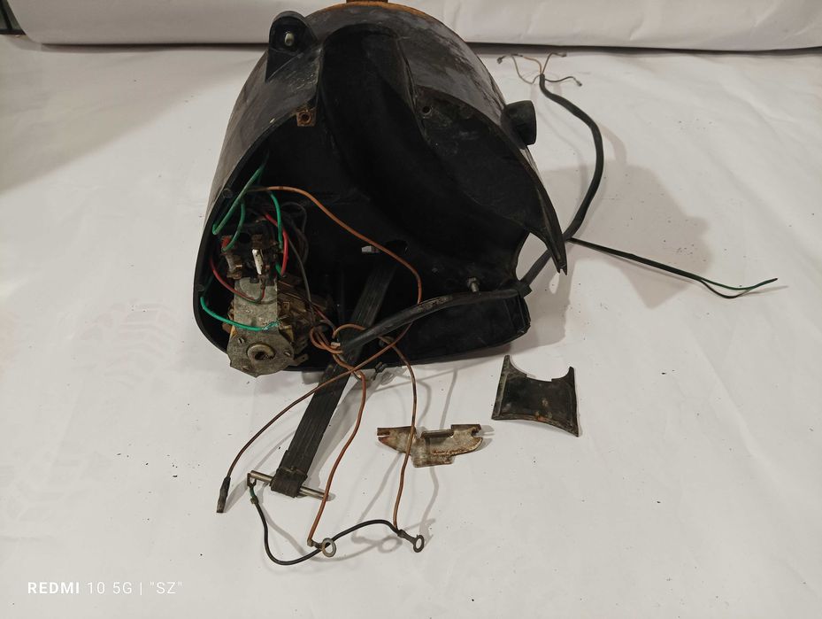 Simson S51 - osłona filtra + filtr + stacyjka - oryginał DDR - 1987.