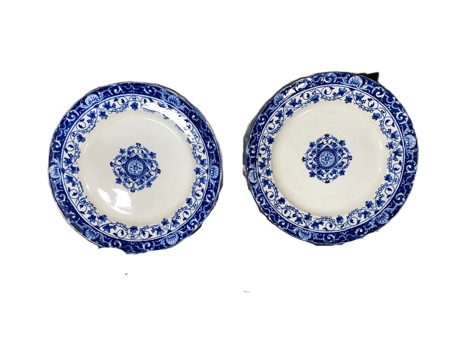 Quatro pratos Louis XV Antigo Francês