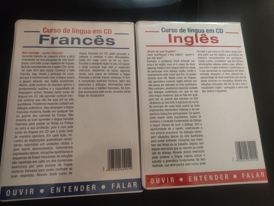 Curso de Inglês e Francês -Livros e Cd's