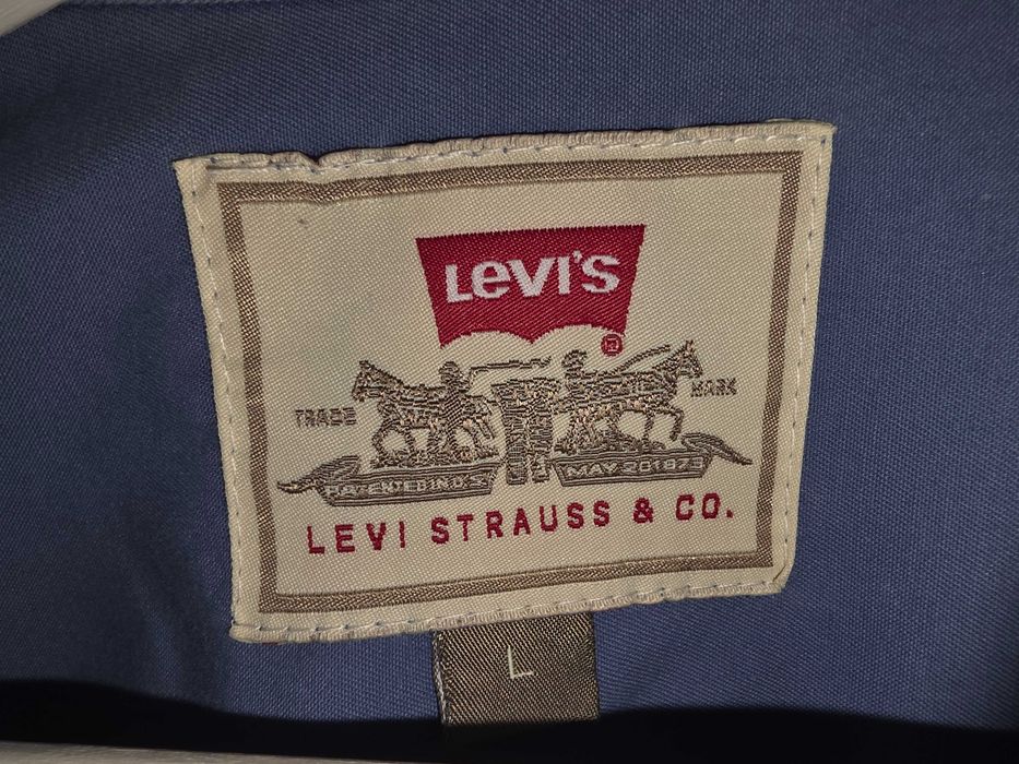 Koszula Levi’s męska niebieska casual | bawełna | L