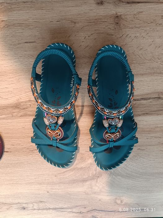 Sandały buty Boho etniczne 40