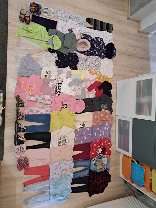 Mega paka ubrań dziewczynka zima/wiosna 98 cm, 57 szt. + gratisy (B)