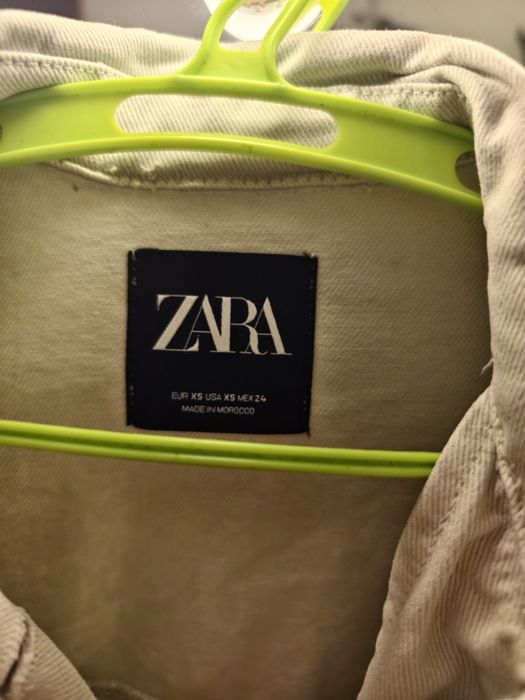 Джинсовка жіноча zara, колір м'ята