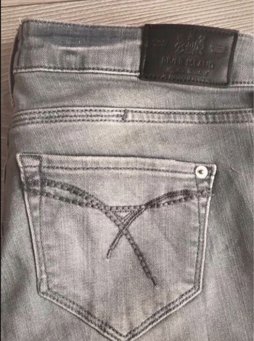 River Island 36 szare spodnie jeansy