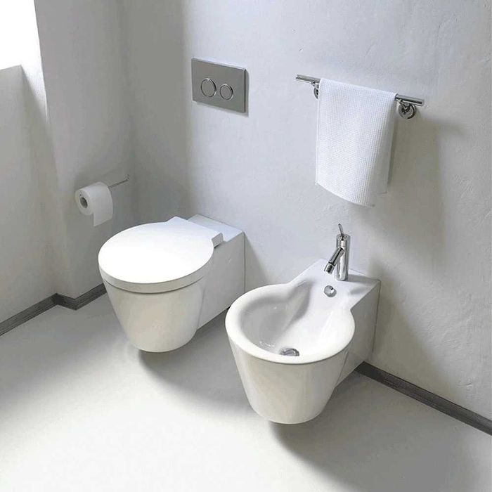 Унітаз підвісний  Duravit Starck 1 + біде підвісне + сидіння з кришкою