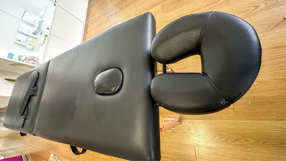 Marquesa portátil de madeira com suporte cabeca e bracos (180X60 cm)