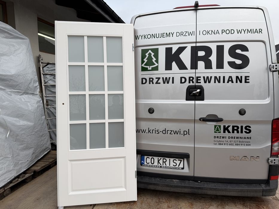 Drzwi wewnętrzne drewniane OD RĘKI Biale szpros francuski Cała Polska