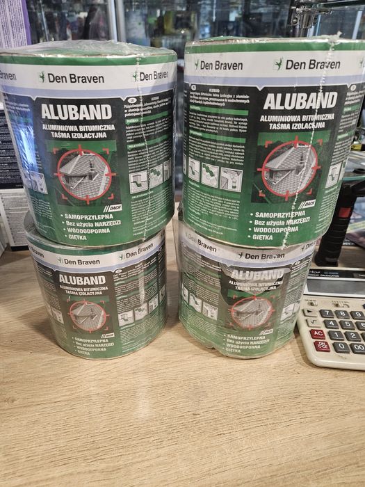 Taśma dekarska aluminiowa x4 ALUBAND kolor ALUMINIUM 15cmx10m
