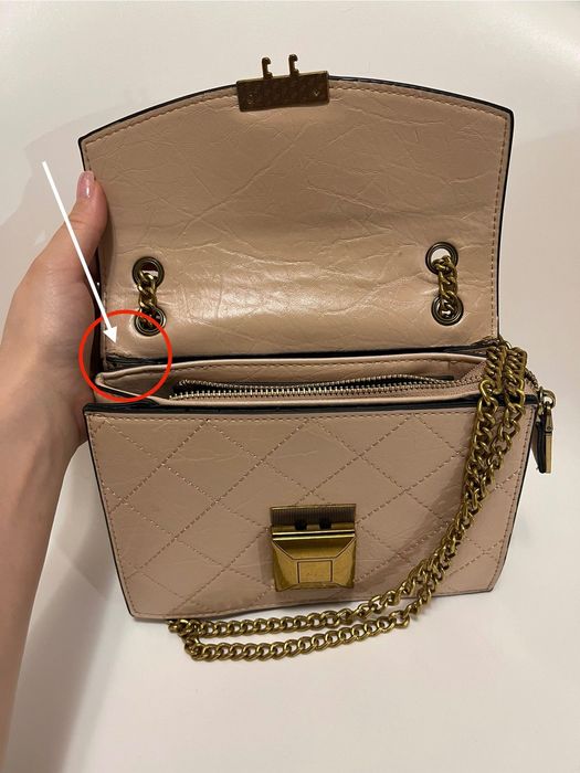 Сумка в стиле Chanel бежевый кросс боди на плечо
