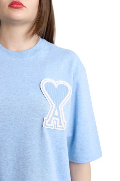 Футболка AMI Paris Exclusive Ami De Coeur T-Shirt Light Blue