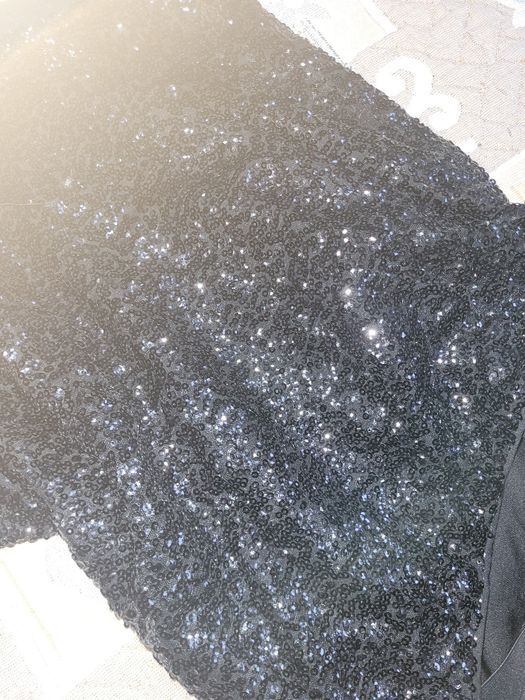 Паєтка тканина паетка ткань черная юбка короткая красивая италия рукод