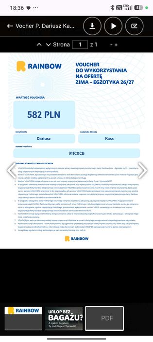 Voucher BP Rainbows