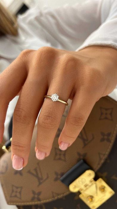 Luksusowy pierścionek zaręczynowy The Tiffany z żółtego i białego złota – Brylant 0.80 ct G/IF IGI