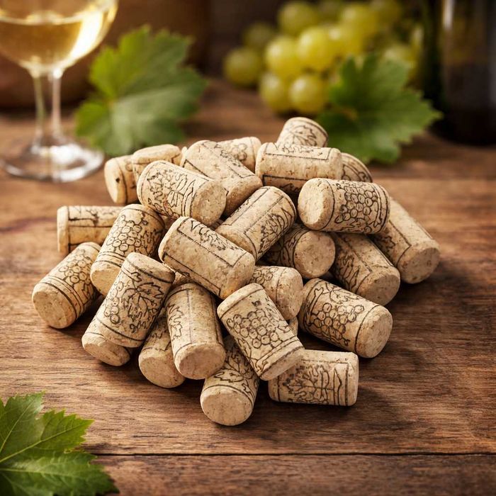 Butelka na wino 750 ml - BORDEAUX - biała + korek - 24 szt.