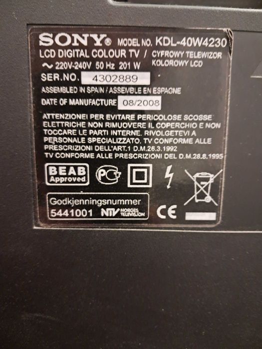 Telewizor Sony Bravia 40 cali