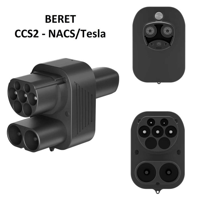 Адаптер перехідник CCS2 NACS Tesla Guwieyg Beret Feyree Teschev