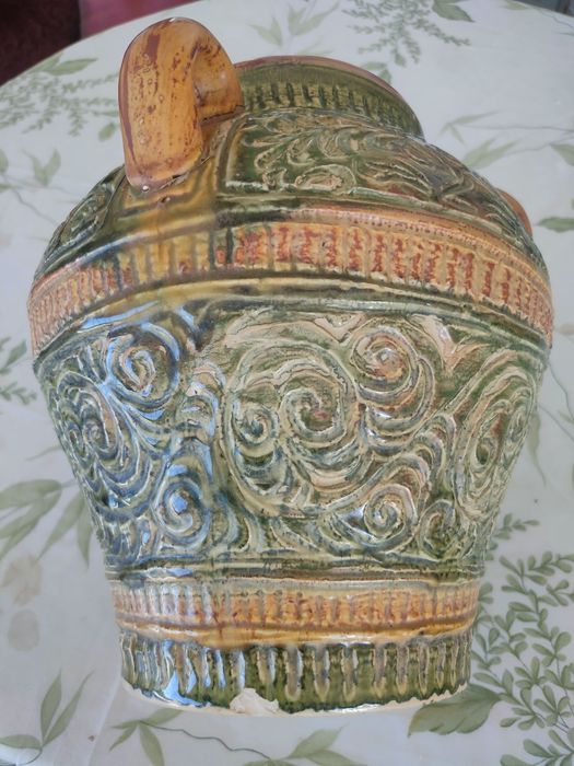 Vaso antigo em cerâmica "Aleluia".