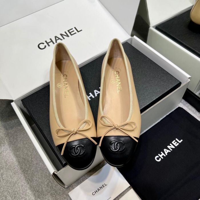 Baleriny Chanel Beige Smooth