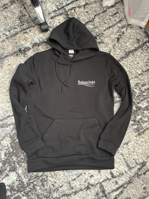 Худи balenciaga BB Logo унисекс баленсиага кофта толстовка черный
