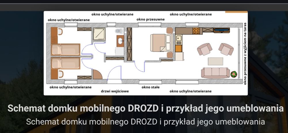 Dom modułowy 55m2  3 sypialnie, pod klucz
