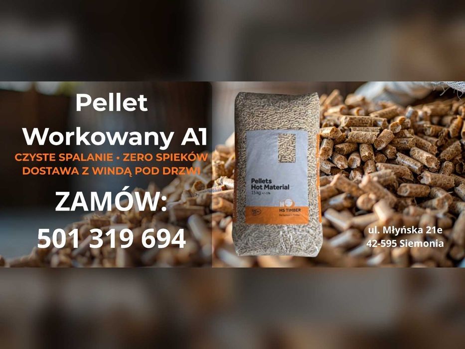 Pellet Drzewny workowany A1 dowóz pod dom